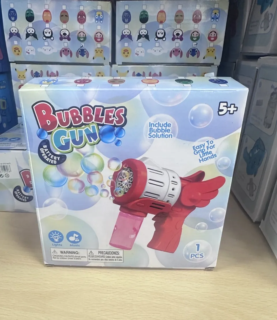 Pistolety Bubble Gun z efektami świetlnymi i dźwiękowymi, 6 szt. Mix