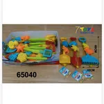 Zabawka Plażowa Zestaw Łopatka Grabki Foremki 46cm Mix