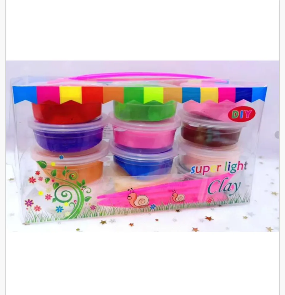 Zestaw plastelina Super Light Clay DIY 12 kolorów