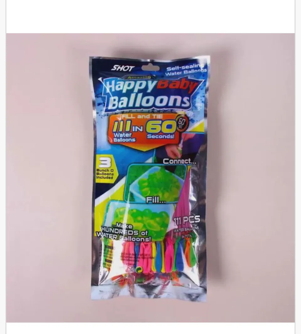 Zestaw Balony Wodne 111PCS Happy Baby Szybkie Napełnianie