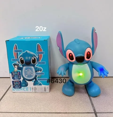 Elektryczny Stitch z Muzyką – Tańcząca Zabawka Interaktywna LED