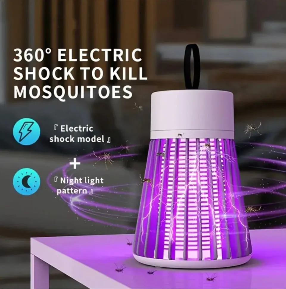 Lampa owadobójcza nocna USB akumulatorowa 360° przenośna