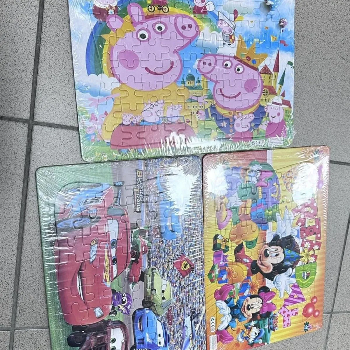 Zabawka Puzzle DIY dla dzieci Mix Wzorów Bajkowych 12 szt