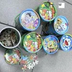 Zabawka Puzzle DIY w tubie z rączką, Mix wzorów bajkowych, 12 szt.