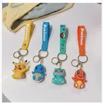 Brelok do Kluczy Pokemon z Gumowym Paskiem 3D - Mix Wzorów