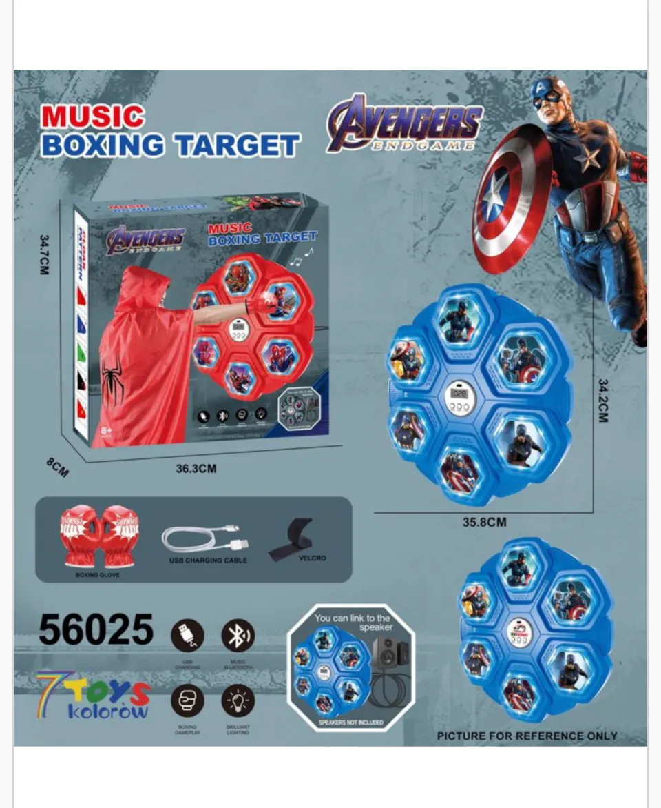 Muzyczna tarcza bokserska Music Boxing Target Avengers Bluetooth LED