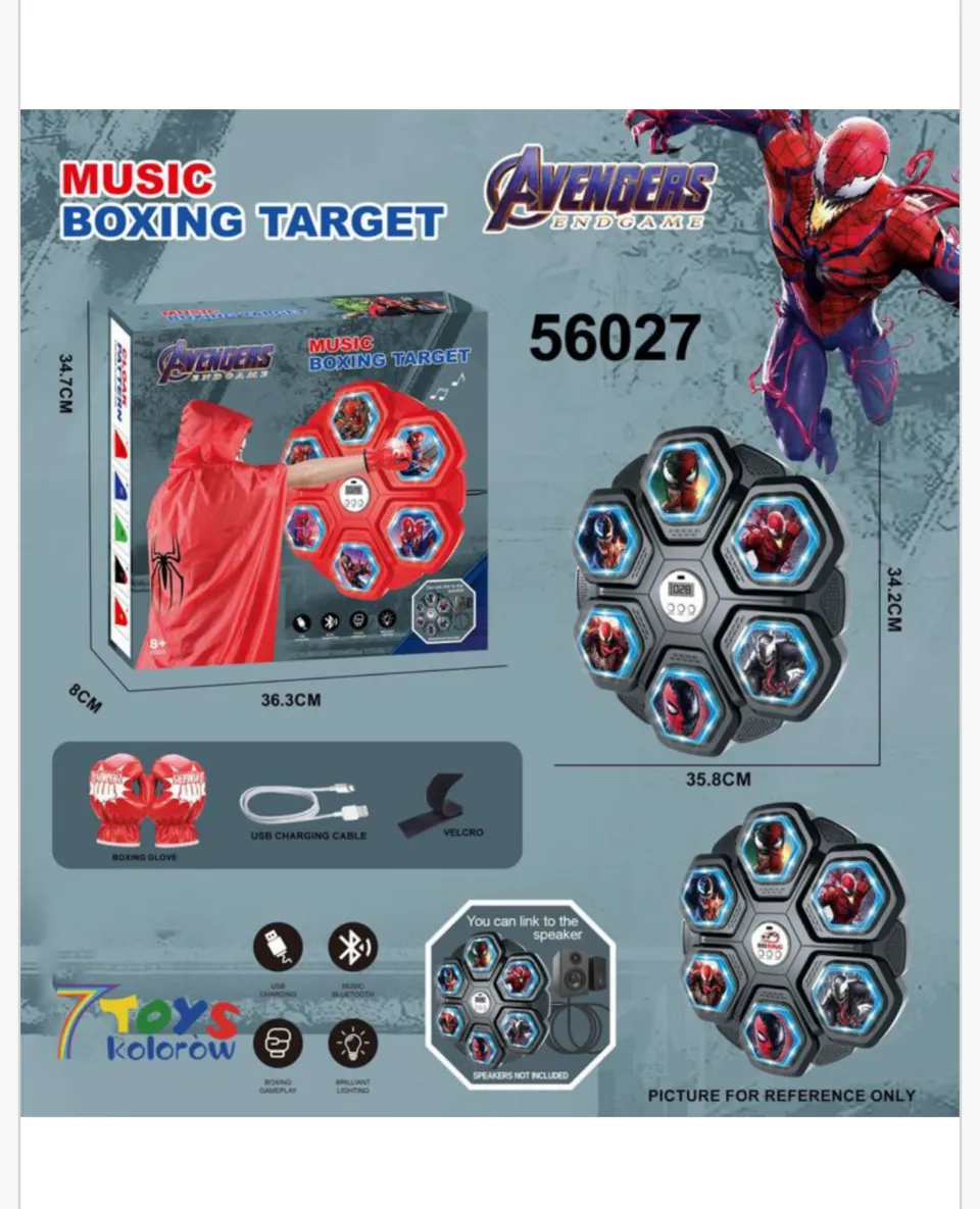 Music Boxing Target Avengers - Elektroniczna tarcza bokserska Bluetooth 35 cm