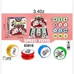 Zabawka Speed YOYO Poker z podświetleniem LED 60mm 12 szt.