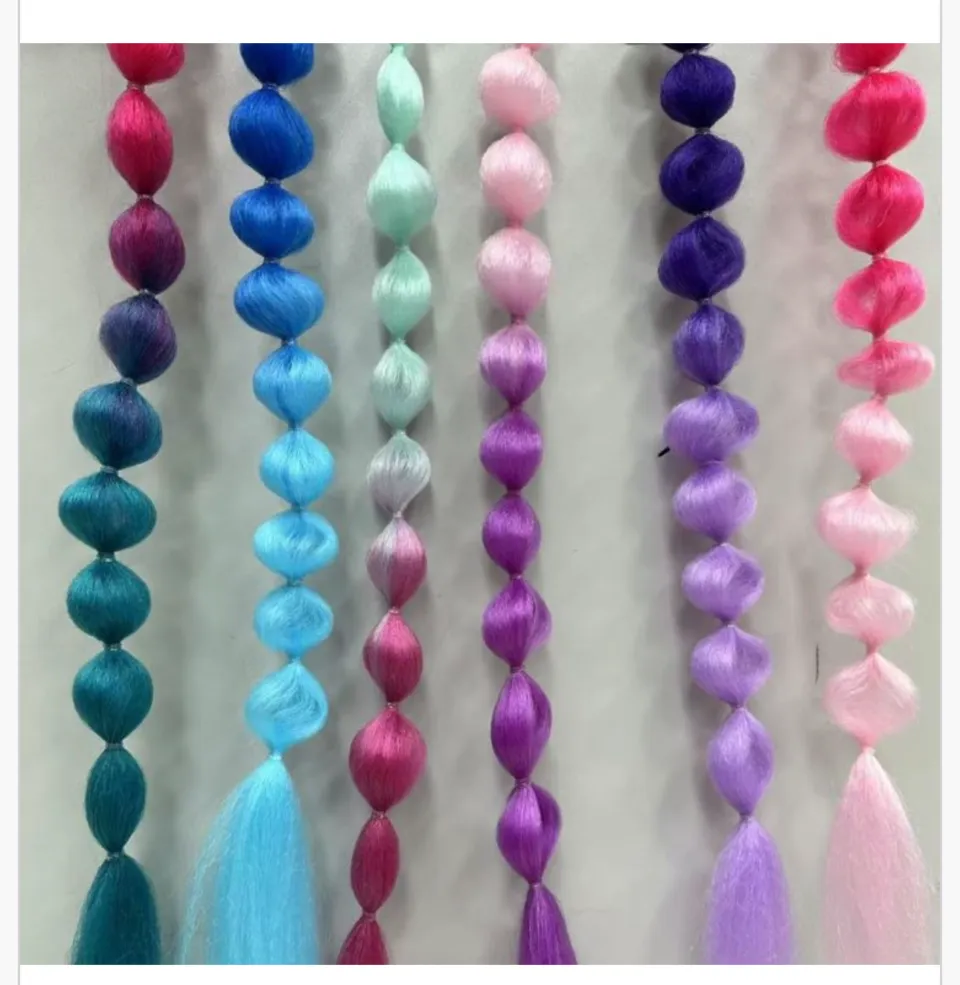 Kolorywy Warkocz Syntetyczny Bubble Braid 24szt