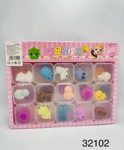 Zestaw Zabawka Squeeze DIY 30PCS Mochi Zwierzątka Gniotki