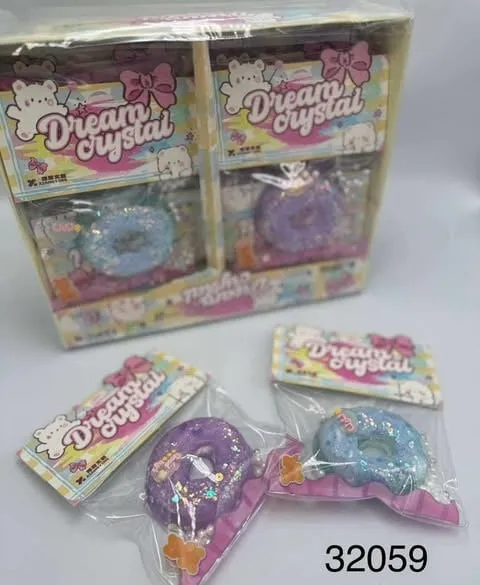 Zabawka Squeeze Dream Crystal Gniotek Pączek z Brokatem 12szt