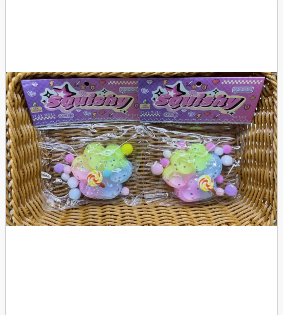 Zabawka Squishy Łapka z Pomponami i Lizakiem, 18 szt.