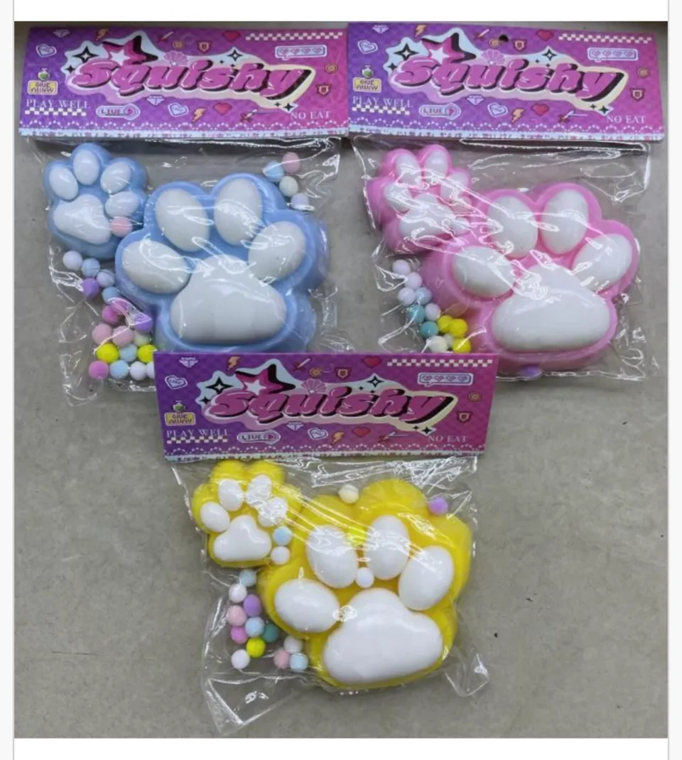 Zabawka Squishy Łapka Kota Miękka Gniotek 16 szt.