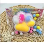 Zabawka Squishy Łapka Kota z Pomponami, 12 szt.