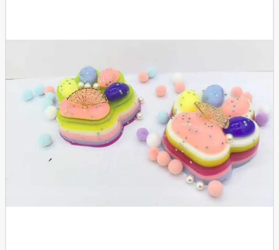 Zabawka Squeeze Toys Gniotek Łapka Tęczowa z Brokatem 12szt