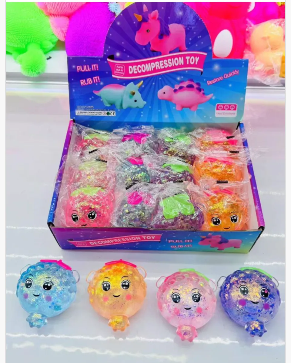 Zabawka Squeeze Toys Gniotek Antystresowy z Brokatem 12 szt PK17253
