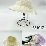 Kapelusz Damski Letni Ażurowy z Kokardą Mix Kolorów
