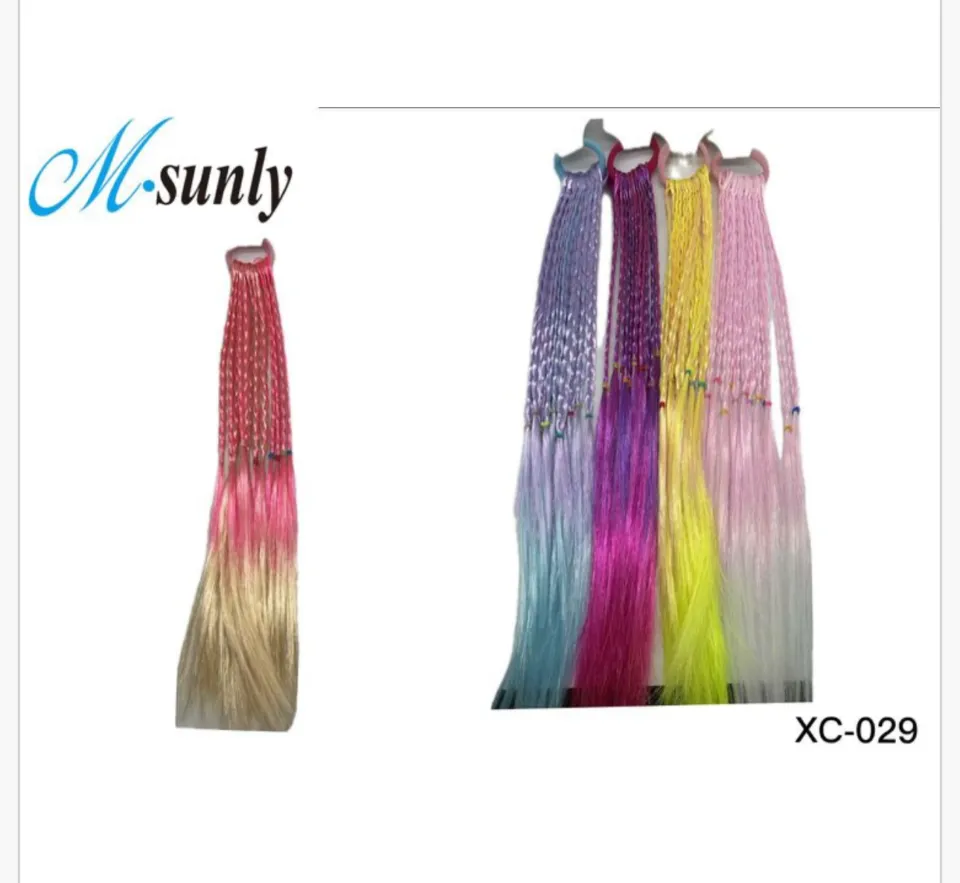 Warkocze Peruk na Gumce M-sunly Ombre Kolorowe, 24 szt. XC-02