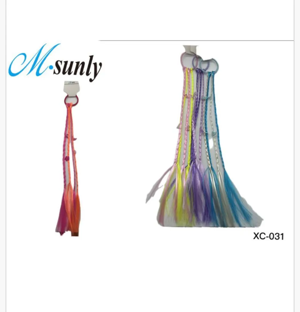 Warkocze Peruk Kolorowe Dopinki na Gumce M-sunly 24 szt. XC-031