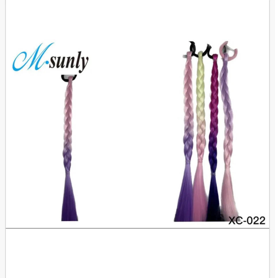 Warkocze Peruk na Gumce M-sunly Ombre Kolorowe XC-022 24szt