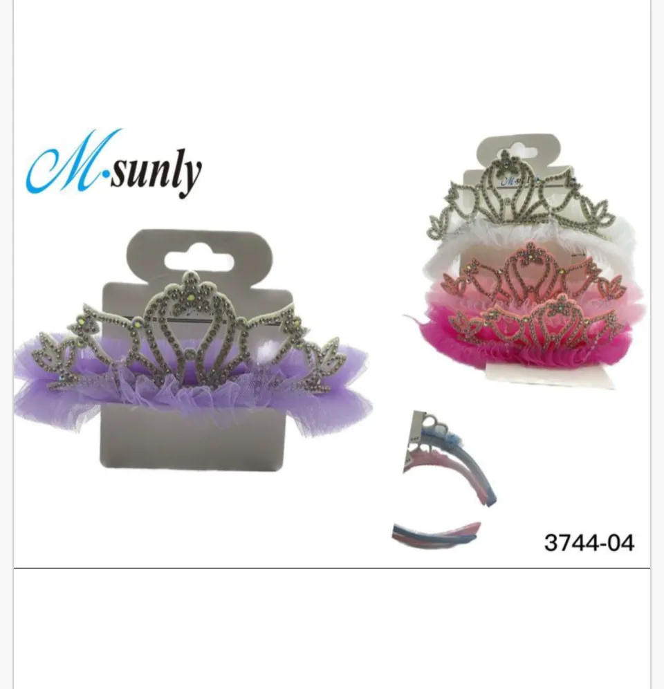 Opaska do Włosów Korona Tiara z Tiulem M-sunly