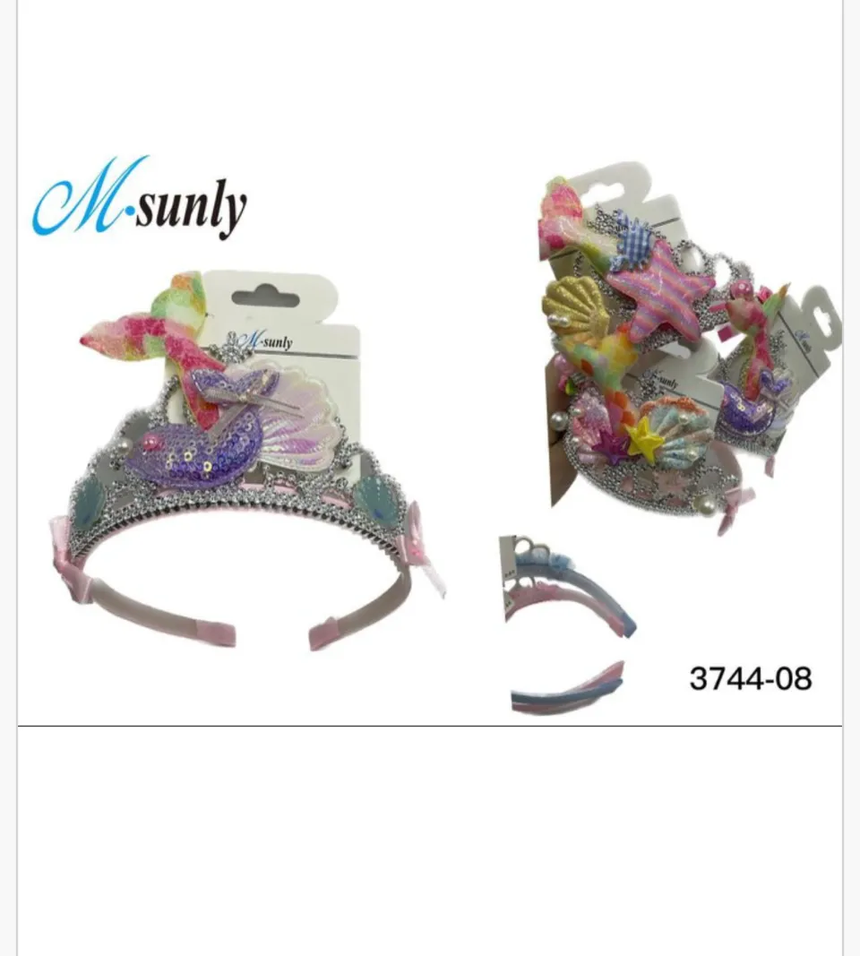 Opaska do włosów dla dzieci Tiara Syrenka M-sunly 24 szt.