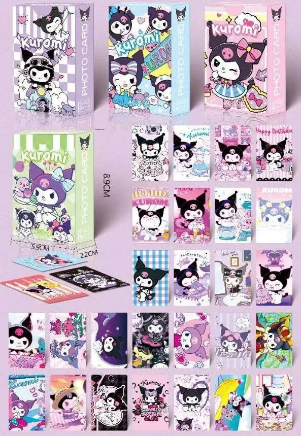 Karty Kuromi 55PCS Kolekcjonerskie Photo Cards 8.9x5.9cm