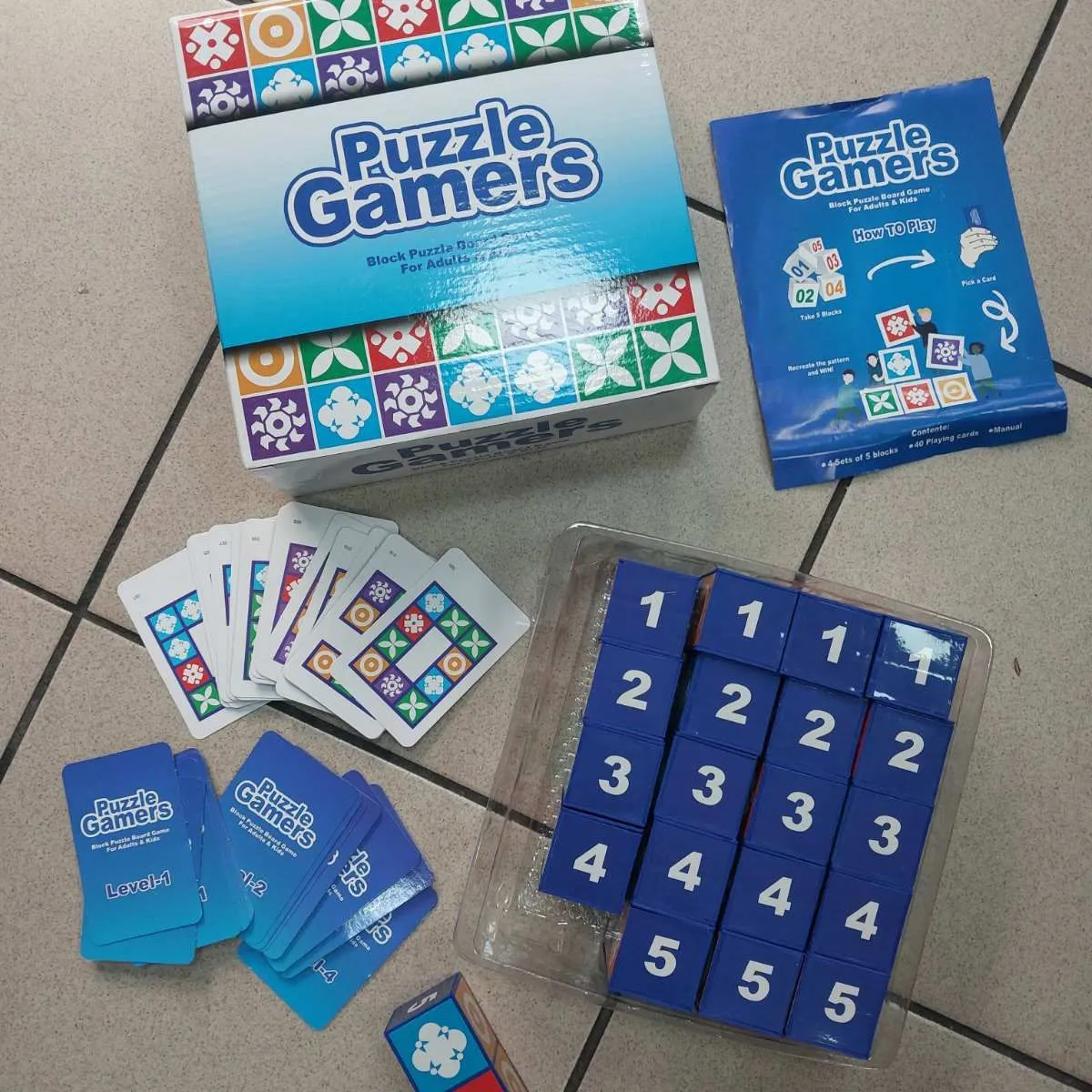 Gra logiczna Puzzle Gamers - zestaw klocków i kart (6 szt.)