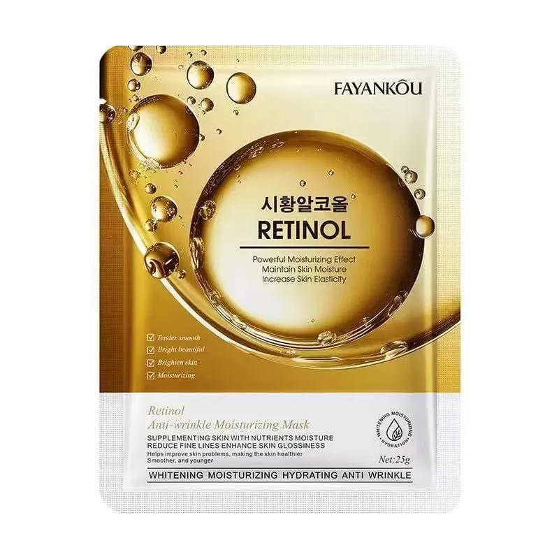 Maska do twarzy w płachcie FAYANKOU Retinol 25g przeciwzmarszczkowa