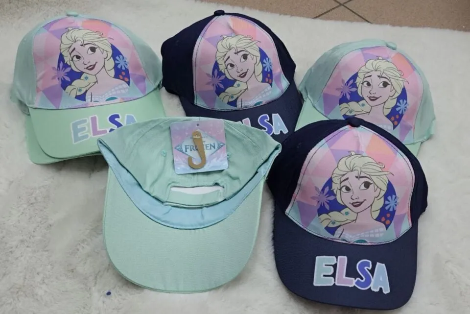 Czapka z daszkiem dla dzieci 52-54cm Elsa Frozen mix kolorów