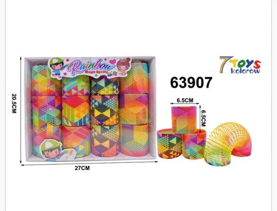 Sprężyna Zabawka Rainbow Magic Spring 6,5cm 24szt