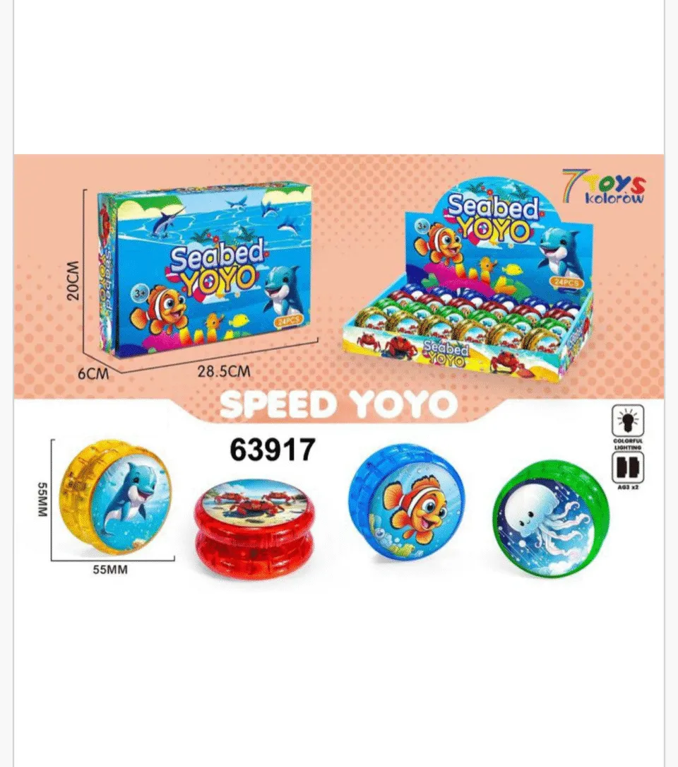 Zabawka Speed YOYO Seabed Świecące LED 55mm 24 szt.