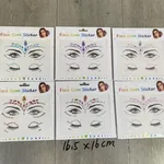 Naklejki Kryształki na Twarz Face Gem Sticker 16,5x16cm 24szt