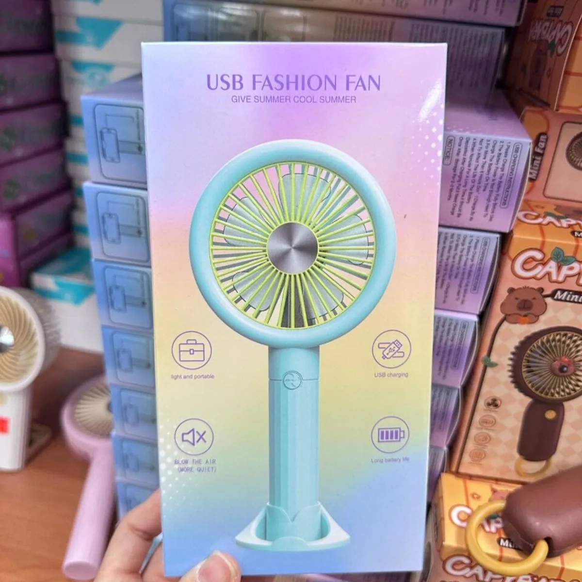 Mini Wentylator USB Fashion Fan Przenośny 6szt