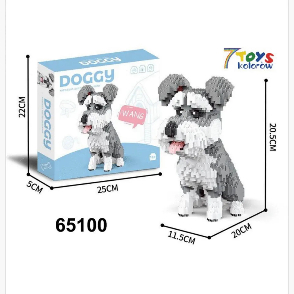 Zabawki Klocki Pies Doggy Schnauzer 20.5cm 7 TOYS kolorów