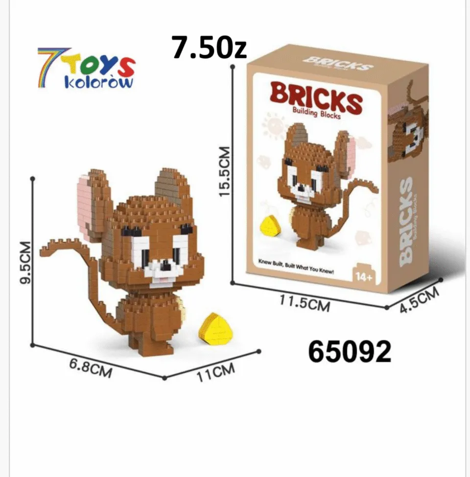 Zestaw klocków Mikro Figurka Myszka Tom i Jerry 9.5cm 65092