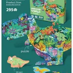 Puzzle kształtowe Dinozaury Dinosaur World 295 el. 60x40cm