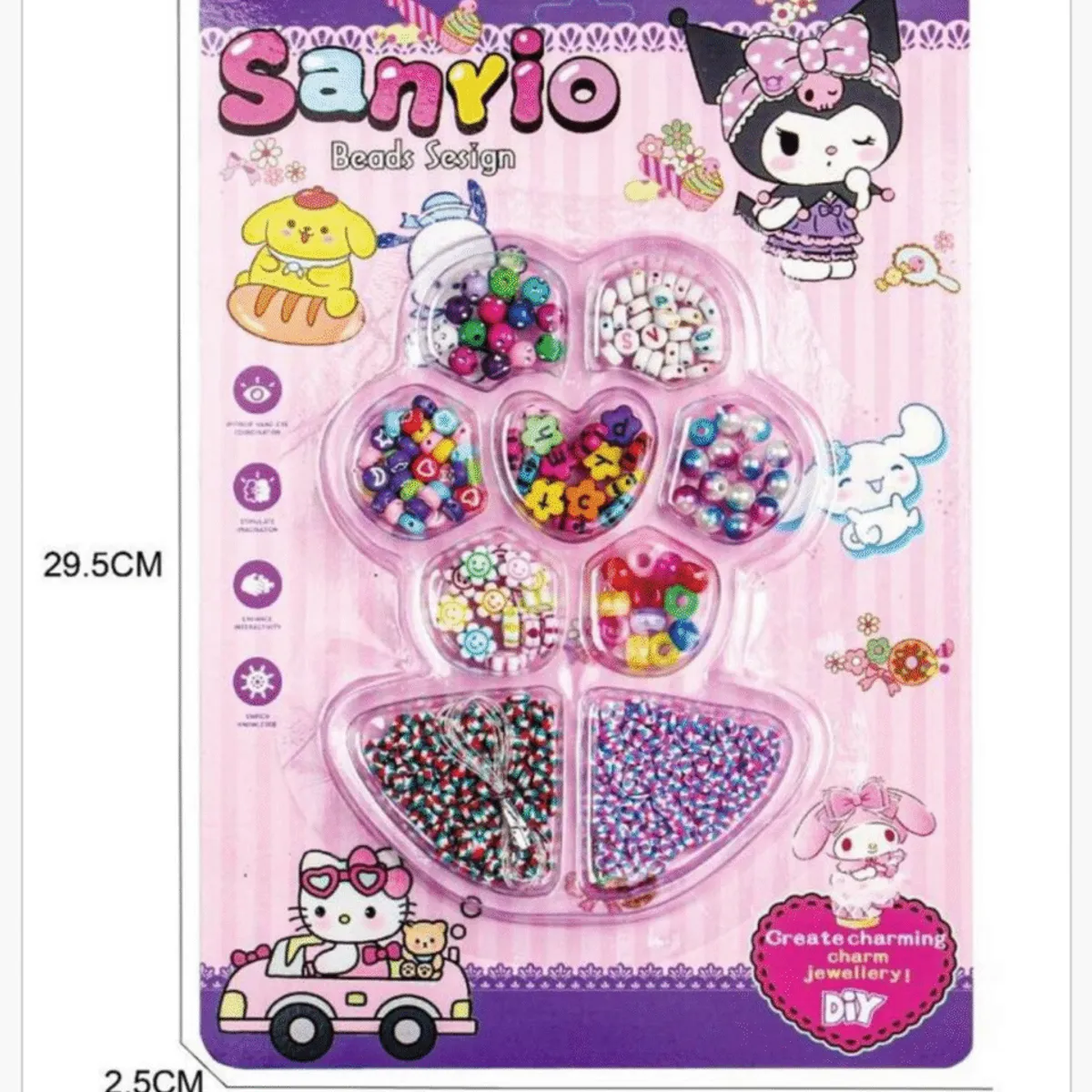 Zestaw Koraliki DIY Sanrio Beads 29,5x20,5cm do Biżuterii