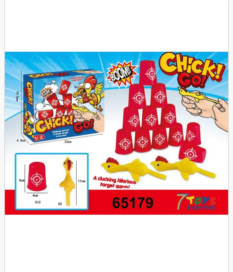 Zabawka Chick Go - Gra Zręcznościowa Strzelanie do Celu 14 el.