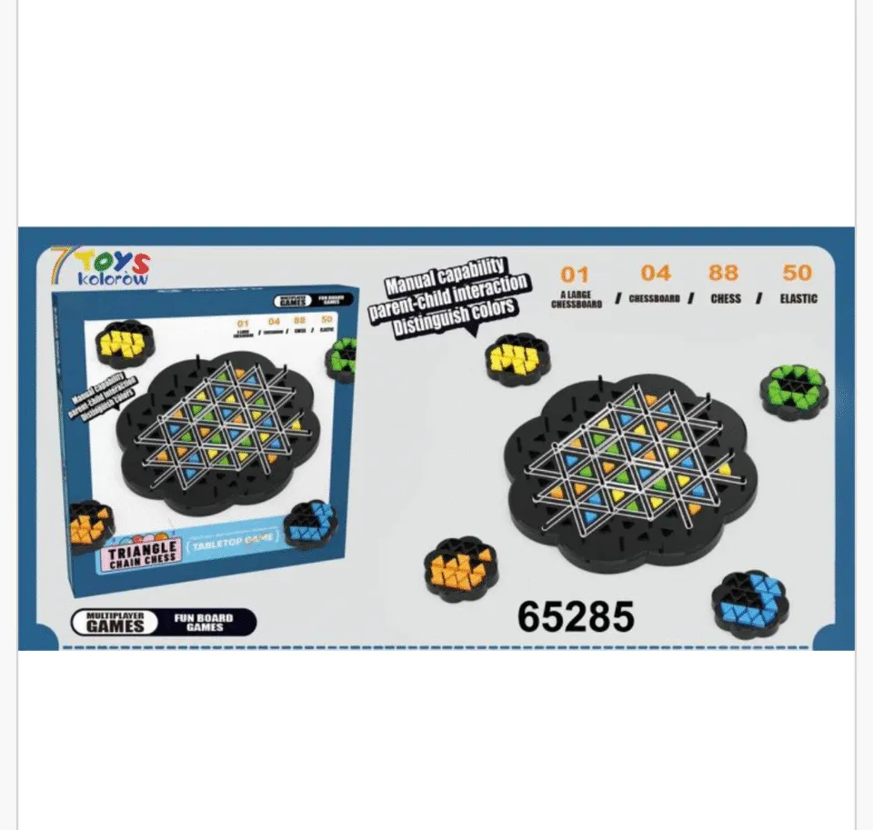 Gra logiczna Triangle Chain Chess 6 szt. Zestaw z gumkami