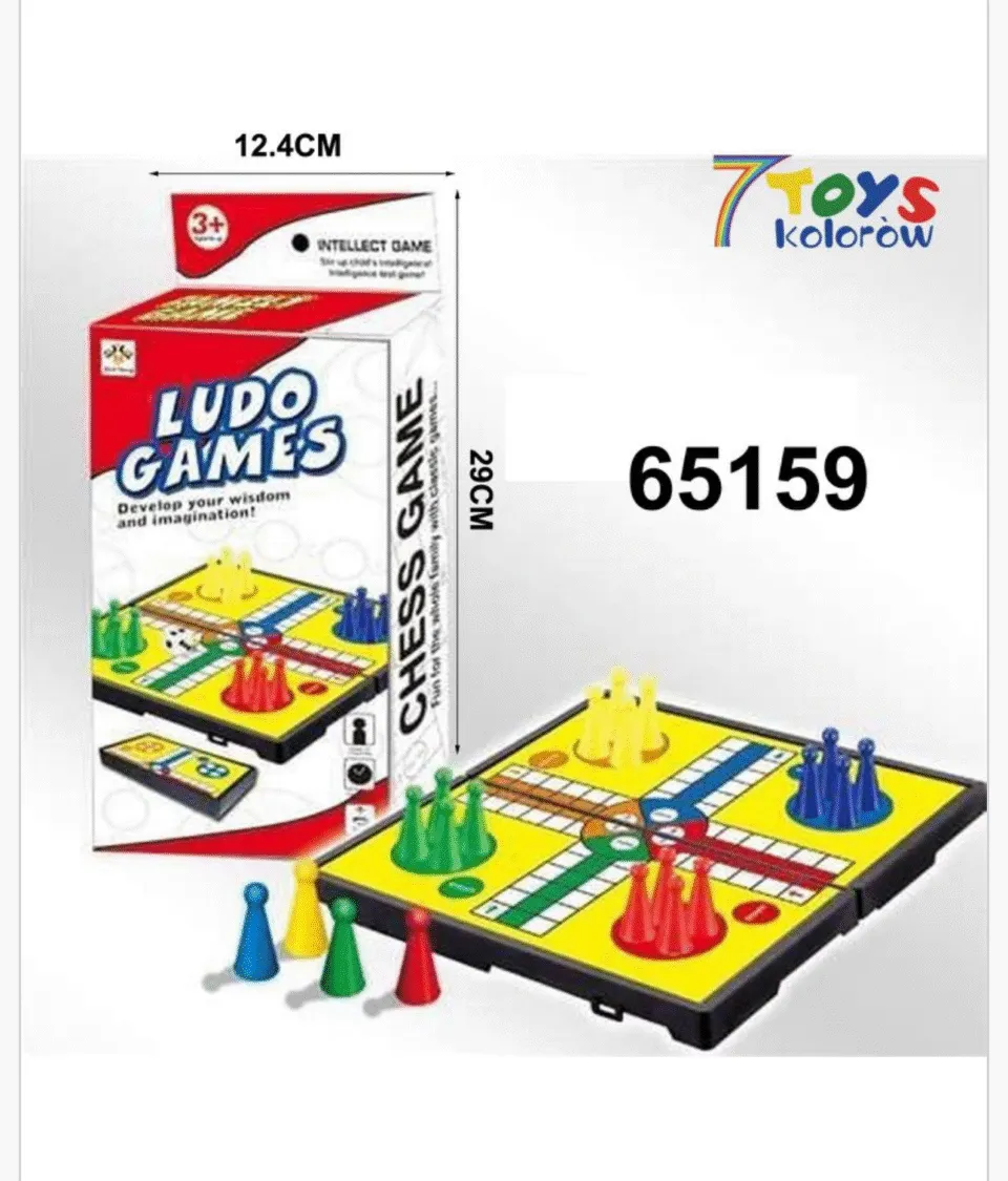 Gra planszowa Ludo i Chińczyk kolorowa 24x12cm, zestaw 6 szt.