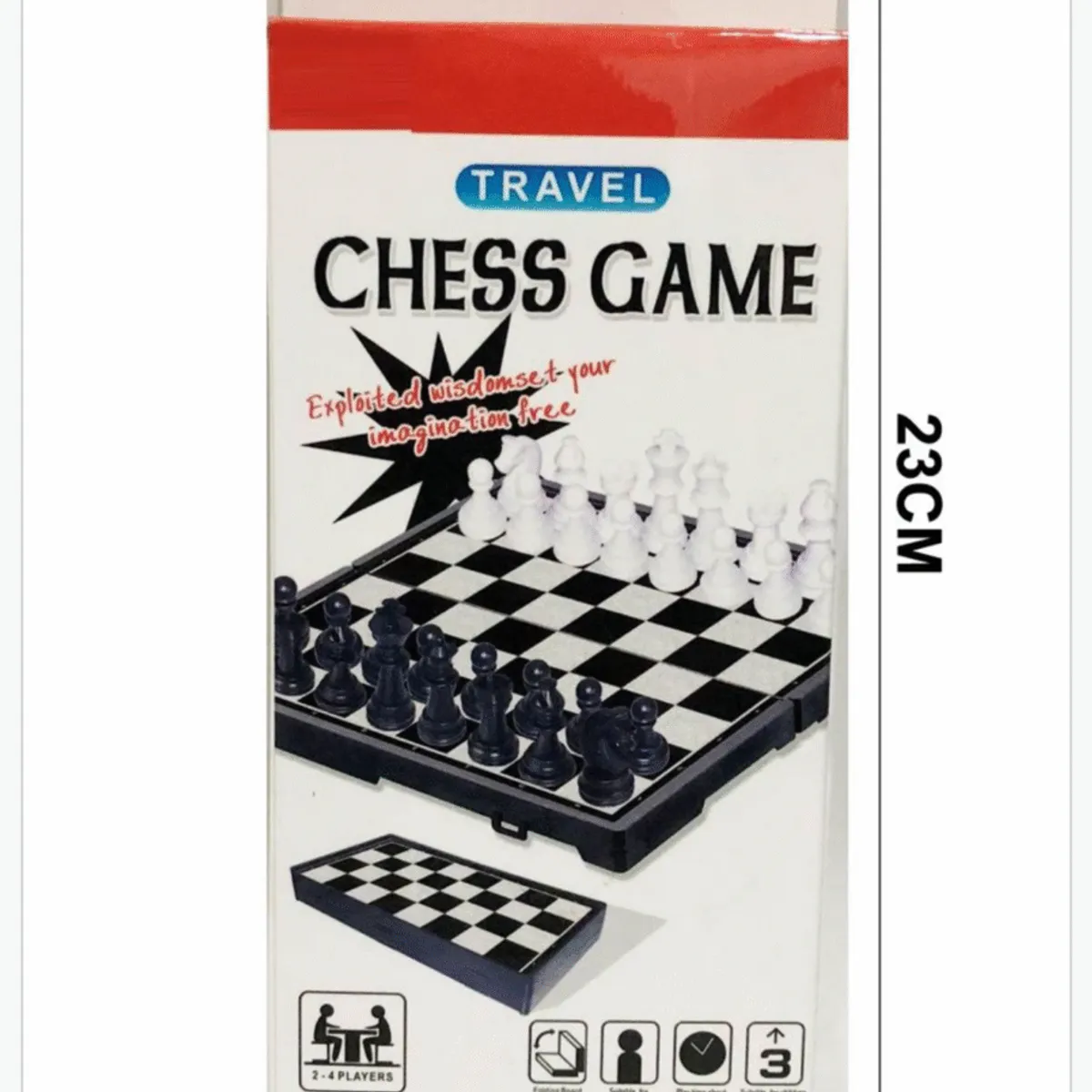 Szachy turystyczne Travel Chess Game 23x10cm składana plansza