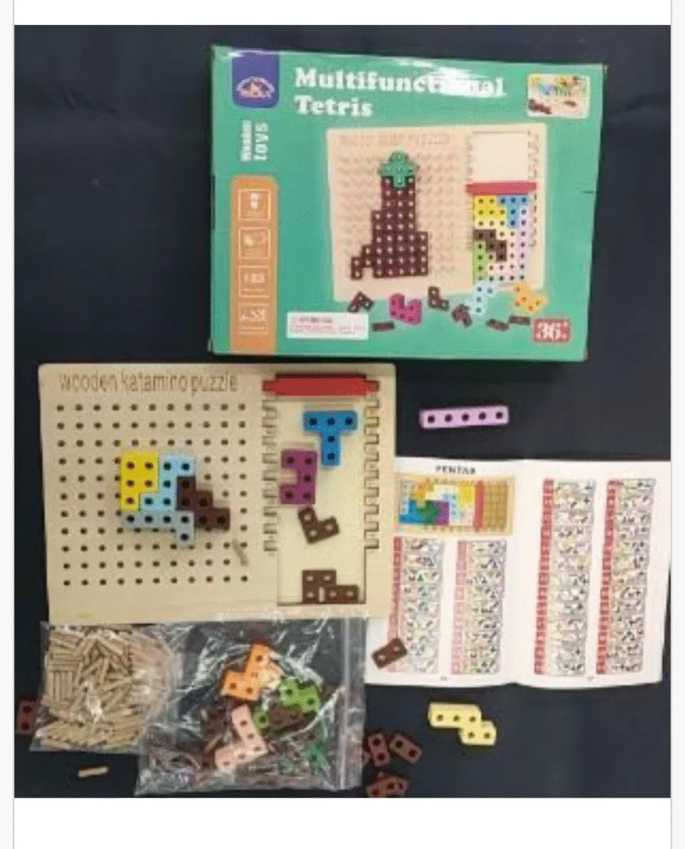 Drewniana Zabawka Logiczna Multifunkcyjna Tetris Katamino
