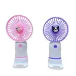 Mini Fan Kuromi i My Melody, wiatraczek ręczny z podstawką, mix 12 szt