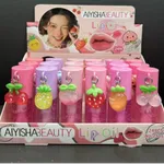 Lip Oil Aysha Beauty z dekoracjami owocowymi 24 szt