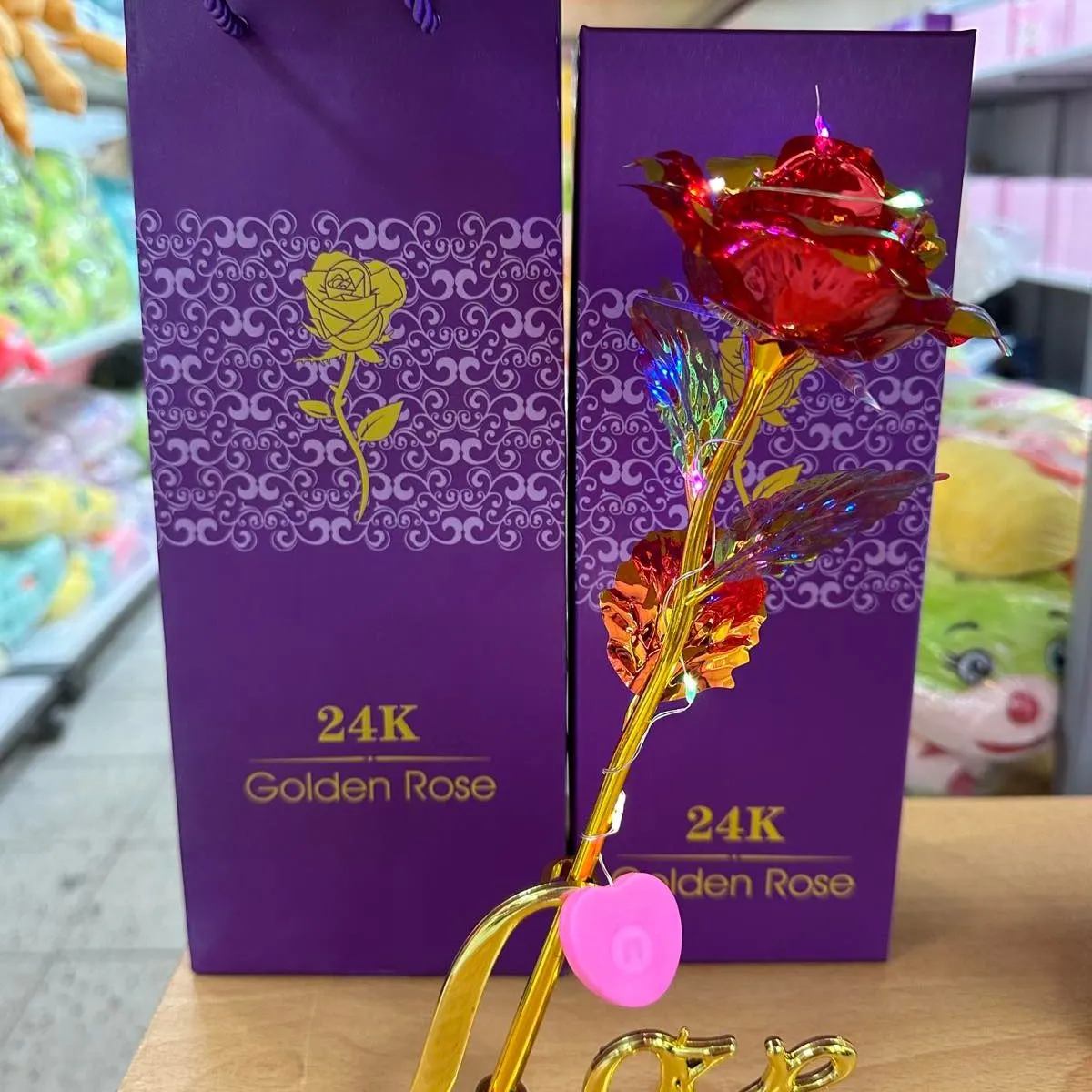 Pudełko Prezent 24K Golden Rose Róża Czerwona