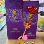 Pudełko Prezent 24K Golden Rose Róża Czerwona