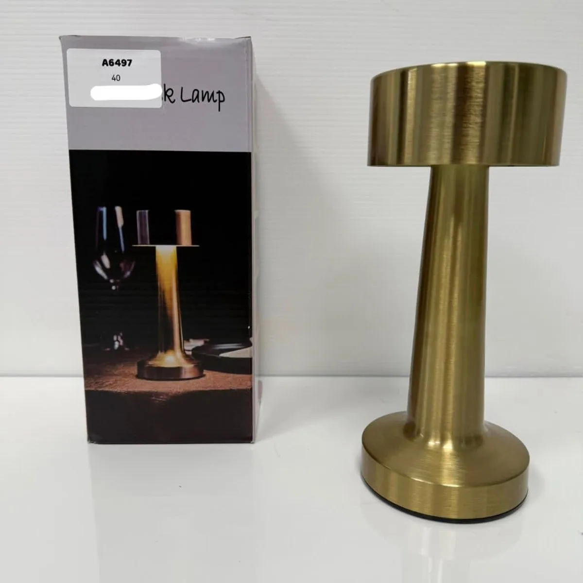 Lampka nocna AR Lamp złota metalowa