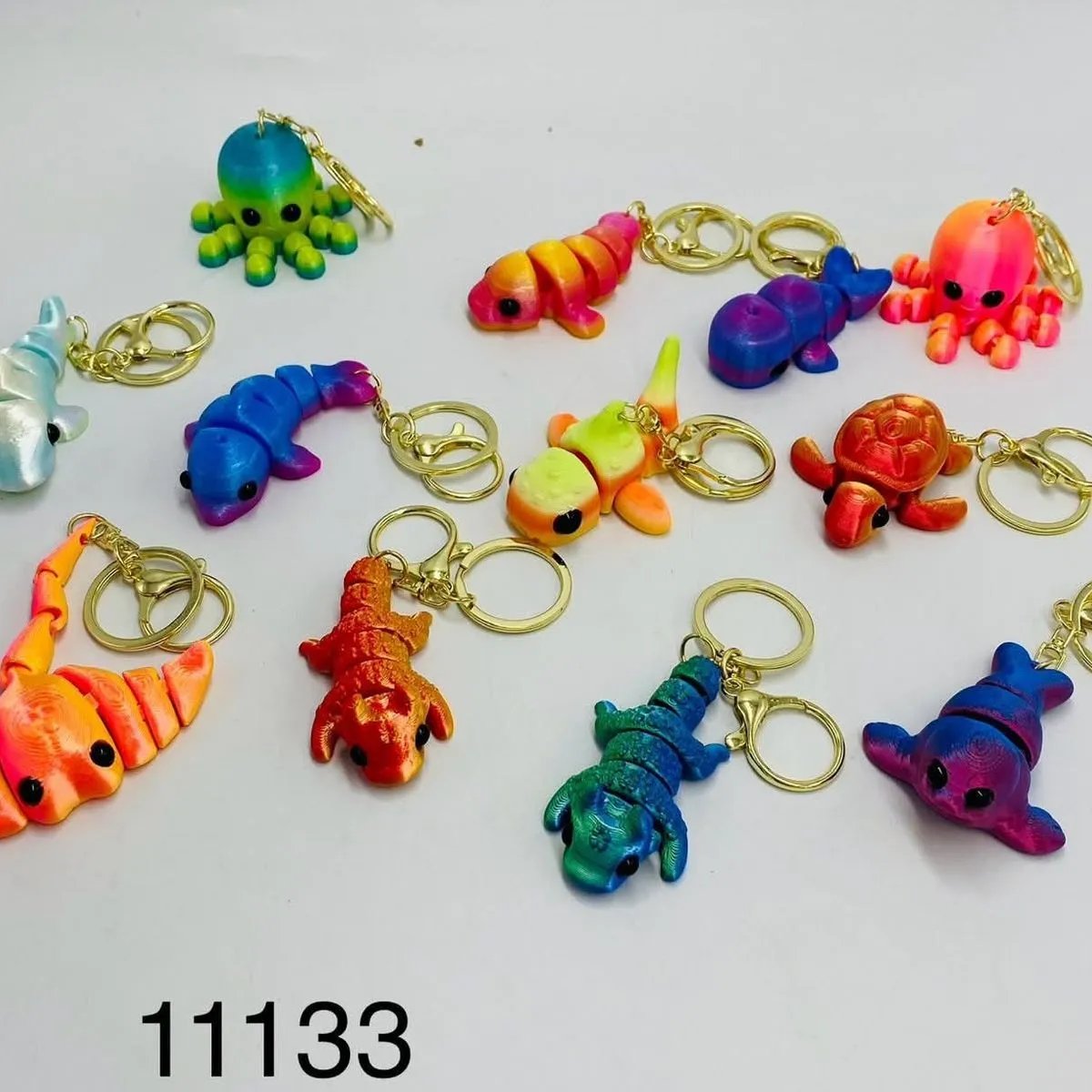 Breloki 3D Zwierzęta Morskie Animal Mix Kolory