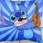 Poduszka Stitch z gitarą niebieska